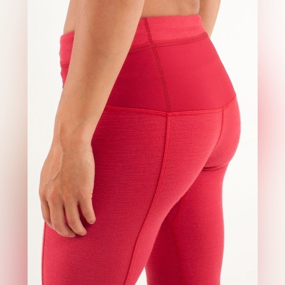 Lululemon Pedal Power Tight, Deepest Cranberry, Size 4 - Picture 5 of 16